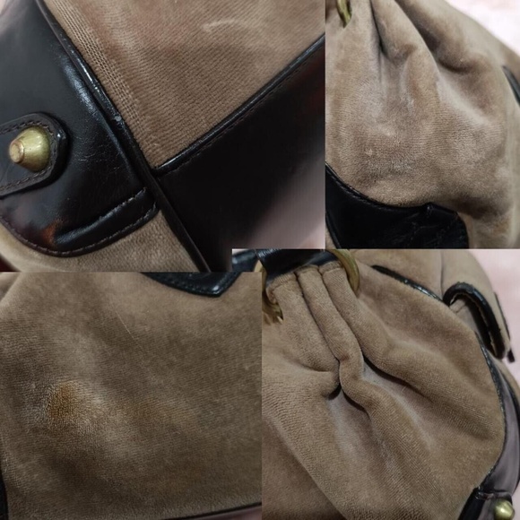 Juicy Couture Bag Purse Vintage Crown Logo Velour Hobo Chain Charm Y2k Bling - Picture 8 of 8